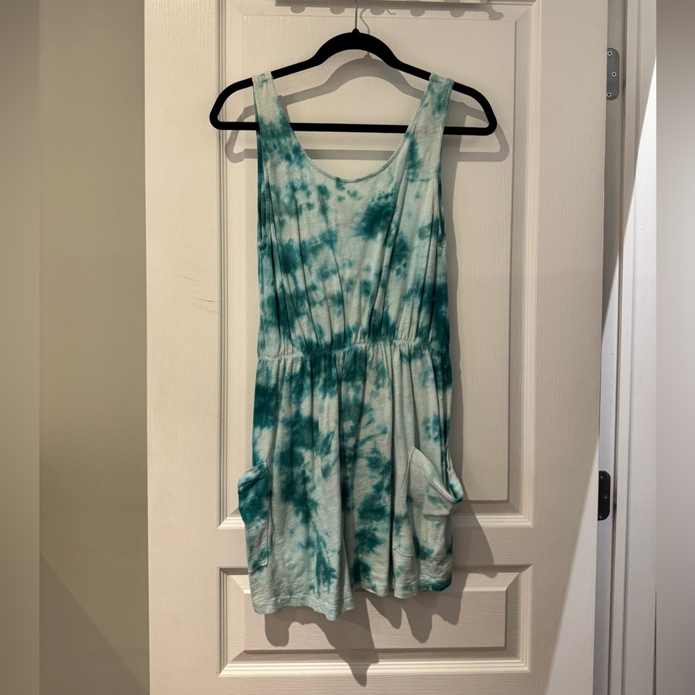 Teal Tie-Dye Dress / Pool coverup